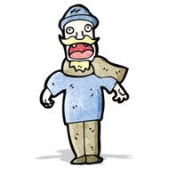 cartoon man in scarf