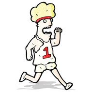 Cartoon Marathon Runner N8