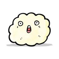 surprised cloud cartoon character