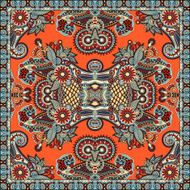 Traditional ornamental floral paisley bandanna N62