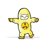 cartoon man in radiation suit