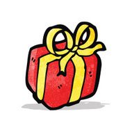 cartoon christmas present N15