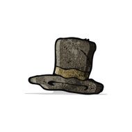 cartoon old top hat N2