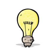 electric light bulb symbol cartoon