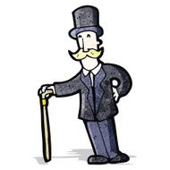 cartoon victorian man N4