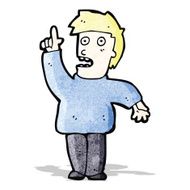 cartoon man with idea N23