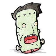 cartoon zombie monster head N3