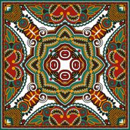 Traditional ornamental floral paisley bandanna You can use this N46