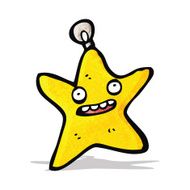 cartoon christmas star bauble
