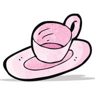 cartoon cup and saucer N2