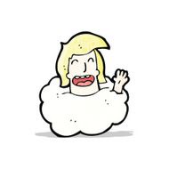 cartoon man with head in clouds N2
