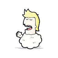 cartoon man with head in clouds N3
