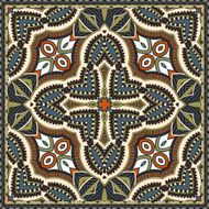 Traditional ornamental floral paisley bandanna You can use this N61