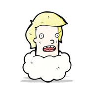 cartoon man with head in clouds N5