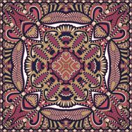 Traditional ornamental floral paisley bandanna You can use this N65