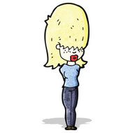 cartoon blond girl with big hair