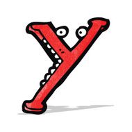 cartoon letter y