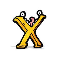 cartoon letter x