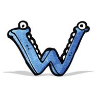 Cartoon Letter W