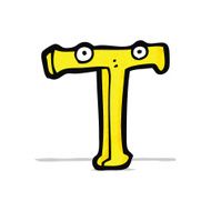 Cartoon Letter T N3