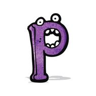 Cartoon Letter P N4