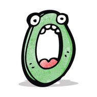 Cartoon Letter O N3