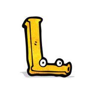 cartoon letter l