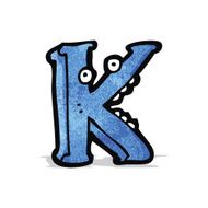 cartoon letter k