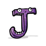 cartoon letter j