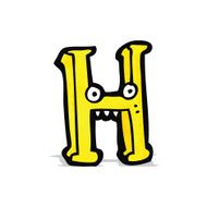 Cartoon Letter H N3