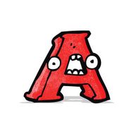 cartoon letter a