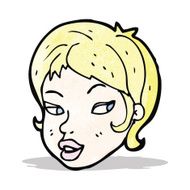 cartoon pretty blond girl