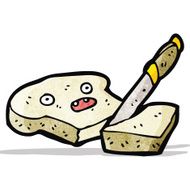 sliced bread cartoon character