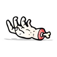 cartoon severed hand