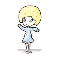 cartoon pretty blond girl N2