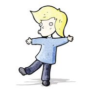 cartoon happy blond man N3