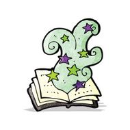 cartoon magic spell book N11