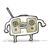 Radio Cassette Player Cartoon N3