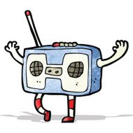 Radio Cassette Player Cartoon N4