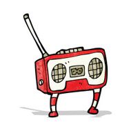 Radio Cassette Player Cartoon N5