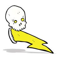 crazy lighting skull cartoon N3