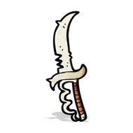 cartoon evil looking knife