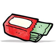 cartoon packet of chewing gum