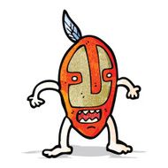 cartoon man wearing big mask N2