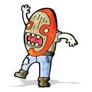 cartoon man wearing big mask N3