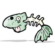 Cartoon Fish Bones N8