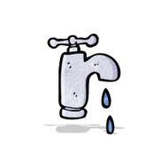 cartoon dripping tap