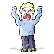 cartoon terrified man N11