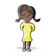 Happy cartoon girl N2