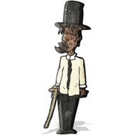 cartoon untidy gentleman